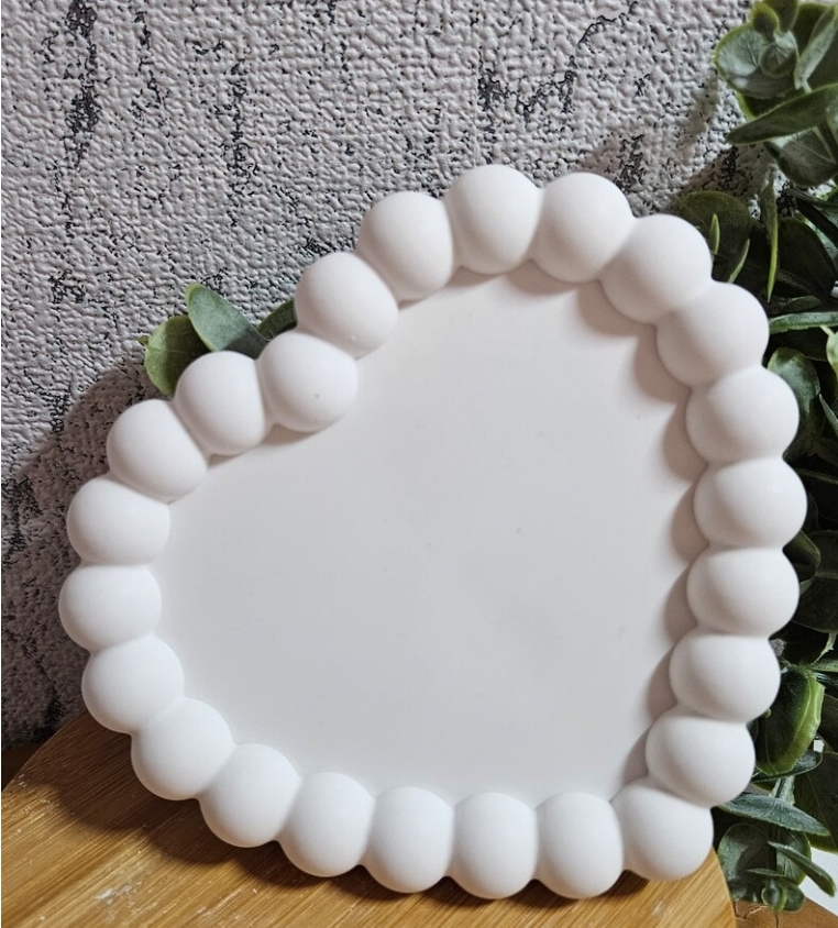 Herzförmiger Bubblteller (12cm x 13cm)